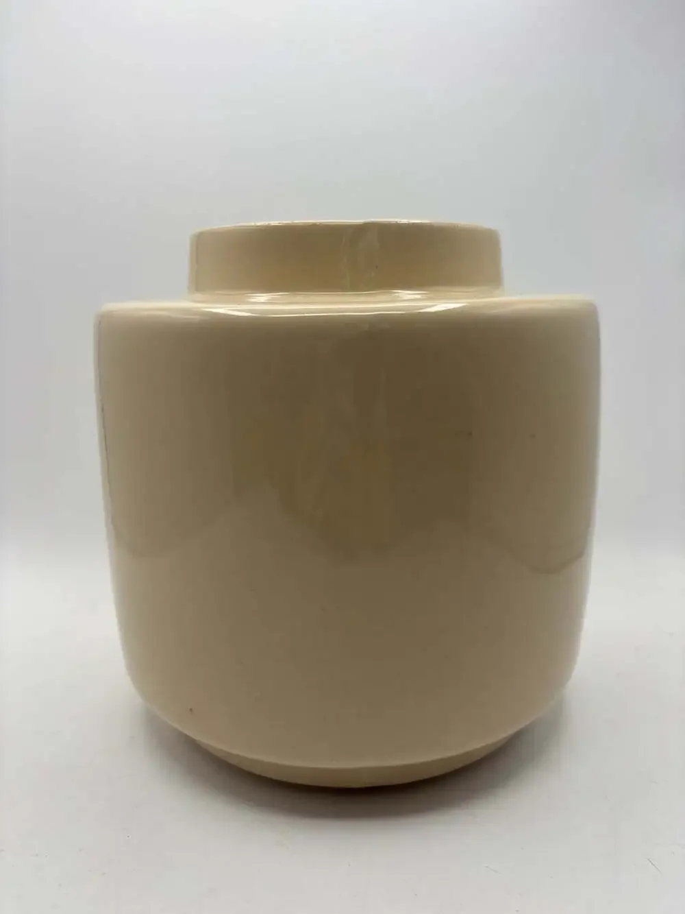 Vintage McCoy 1970s Cream Ceramic Canister/Cookie Jar Model 214
